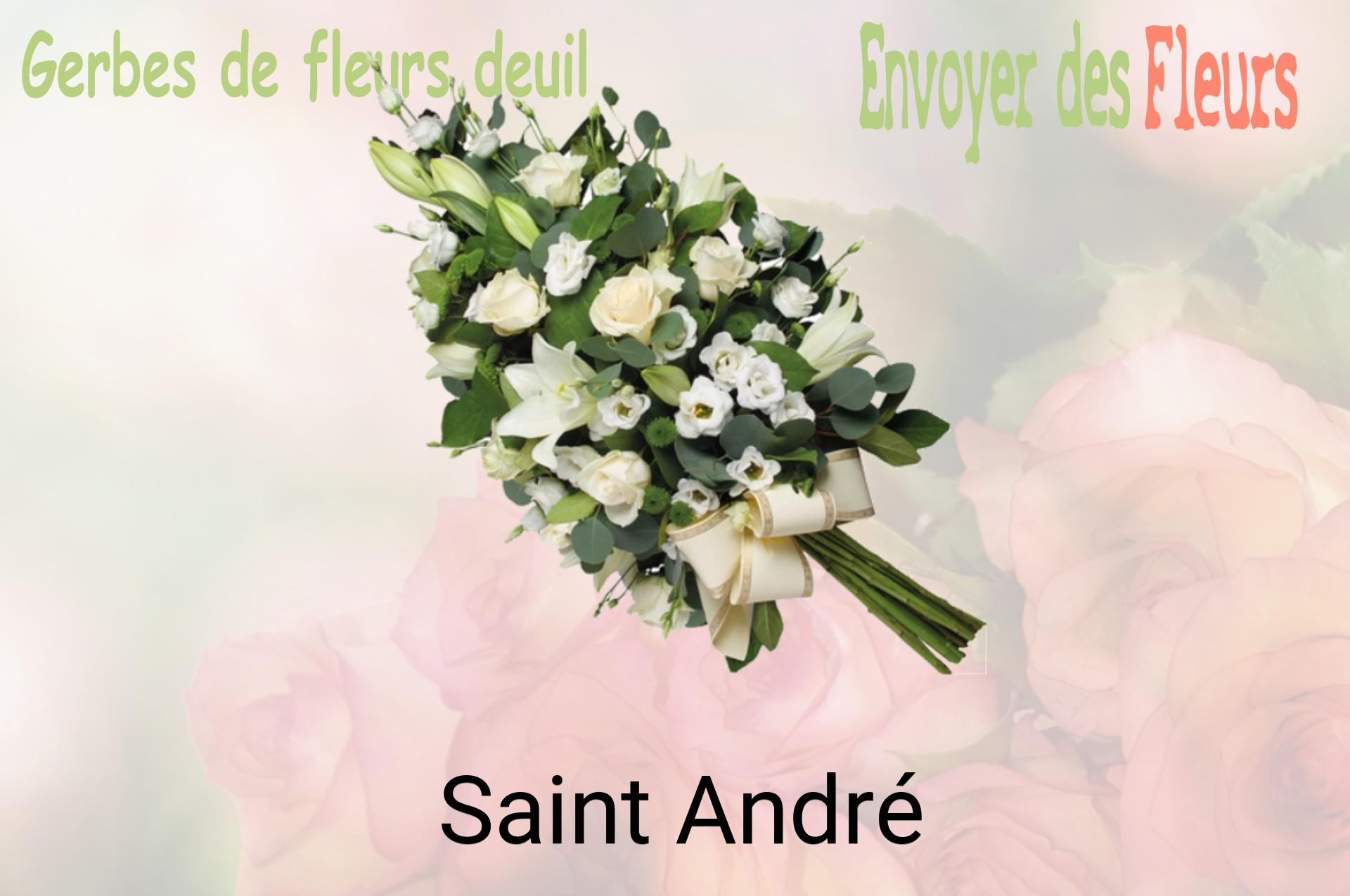 Gerbe de fleurs de deuil livrée à Saint-André